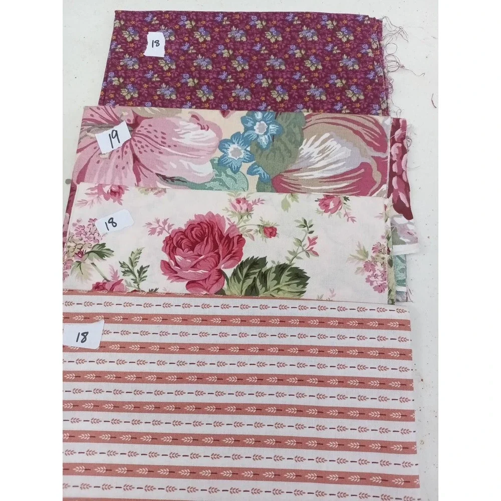 14 Piece 1/2 yard cuts Cotton Fabric Bundle Mixed Florals Craft Quilting Sewing